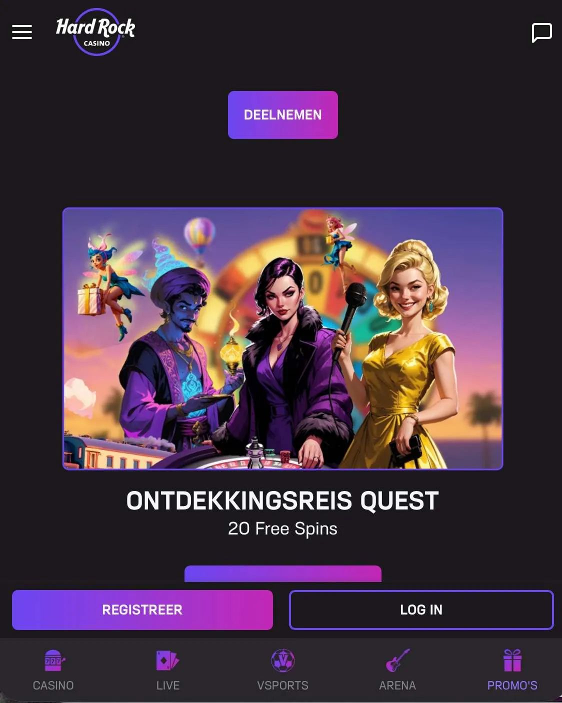 Bonussen bij Hardrock Casino